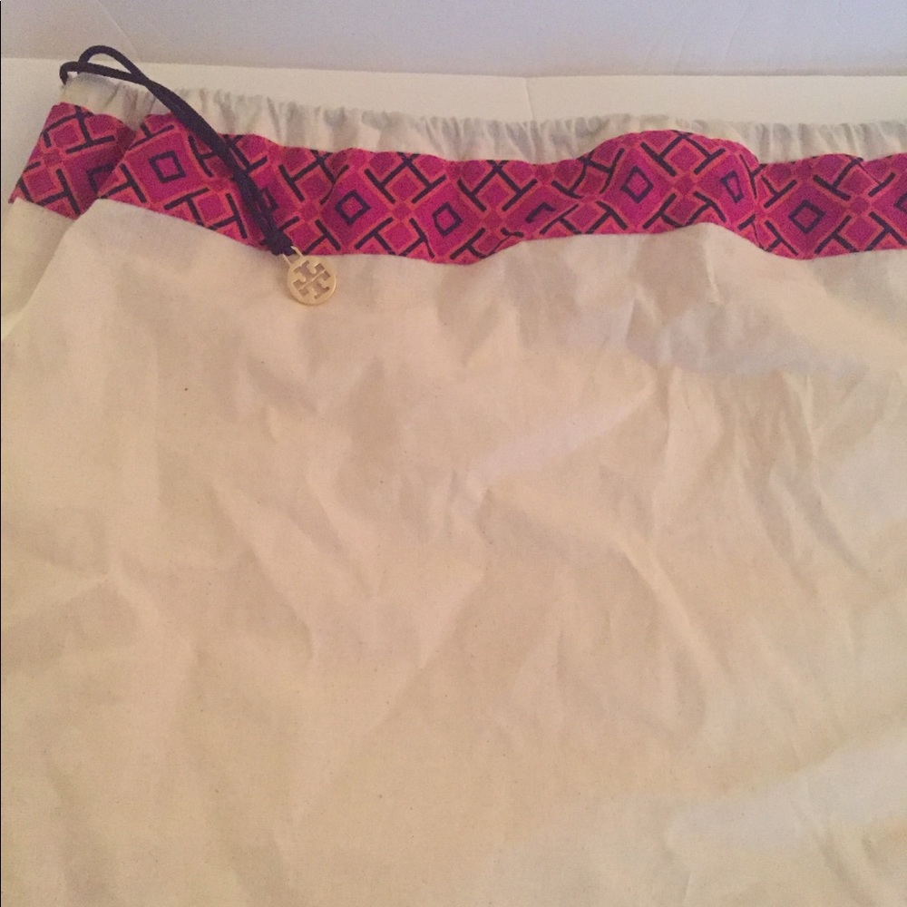 Tory Burch tote purse white with navy & snake - Picture 8 of 8